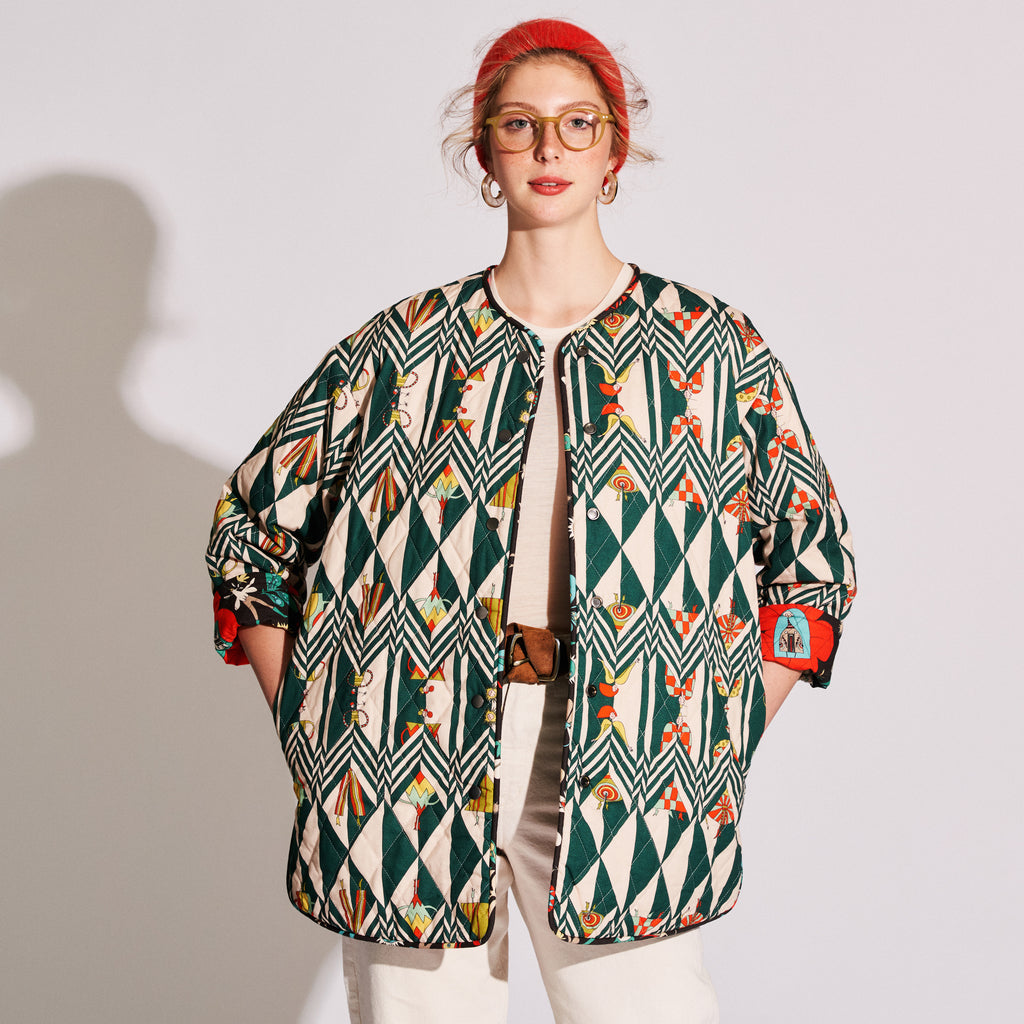 DOUBLE SIDED QUILTED JACKET