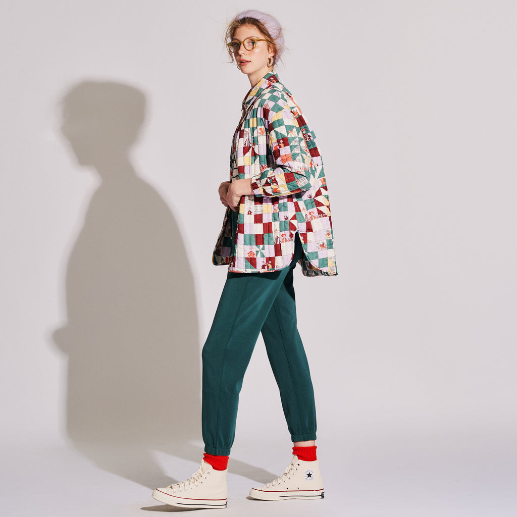 A LIFE QUADRATIC  - QUILTED BOXY JACKET