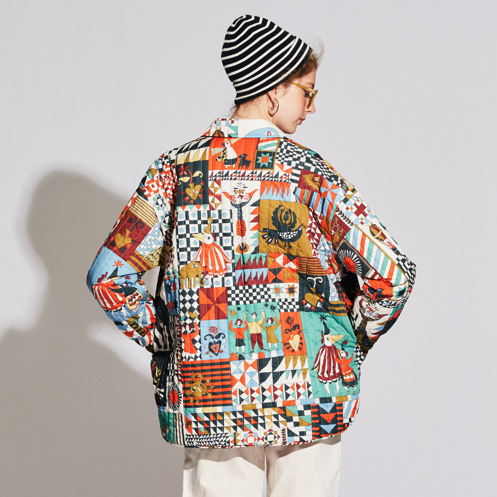 TREE OF HEARTS  - QUILTED BOXY JACKET